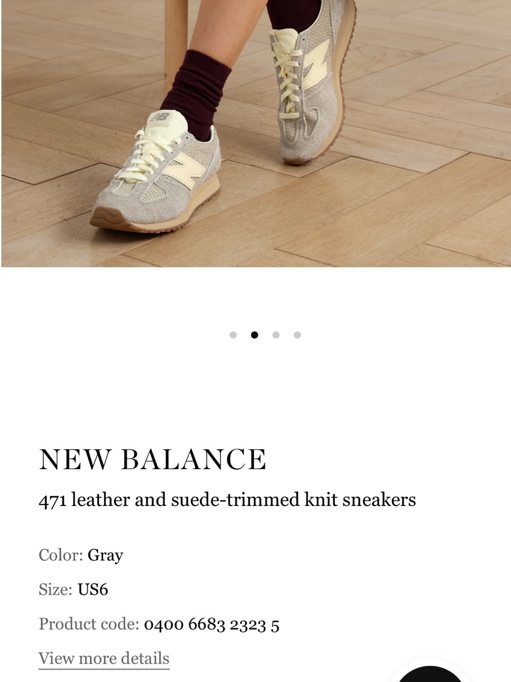 New Balance Women's Gray and Cream 471 Knit Sneakers
